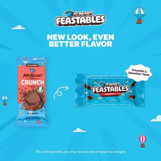 Feastables MrBeast Bar Milk Chocolate Crunch Candy 35g image {1}