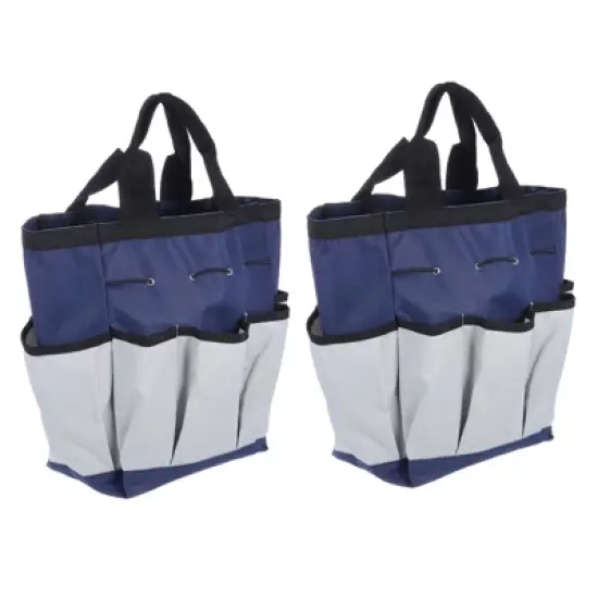 Unique Bargains 600D Oxford Waterproof Garden Tool Organizer Storage Carrier Bags 9.5" x 5.9" x 11.8" 2 Pcs image {6}