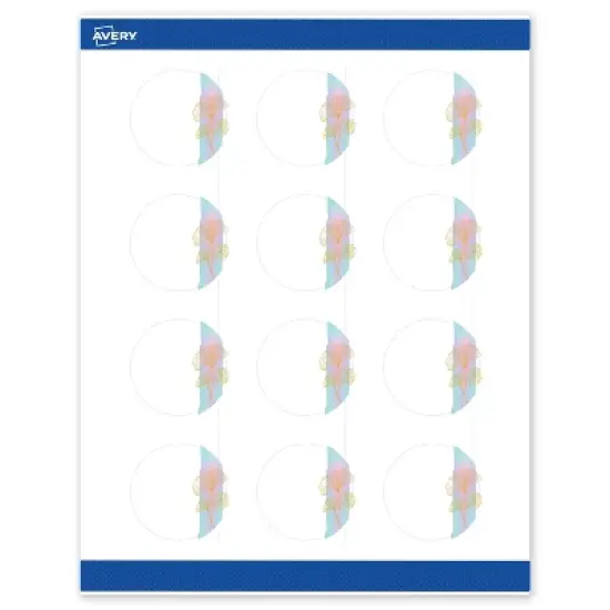 Avery Round Labels, Floral Design, 2" Diameter, 120 Total image {8}
