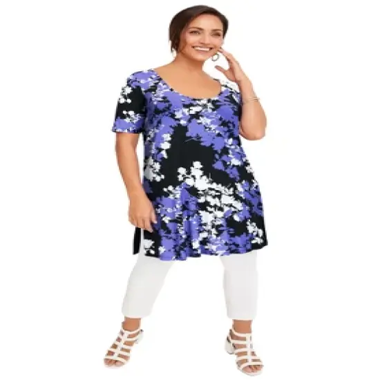 Jessica London Women&rsquo;s Plus Size Mega Knit Tunic image {7}