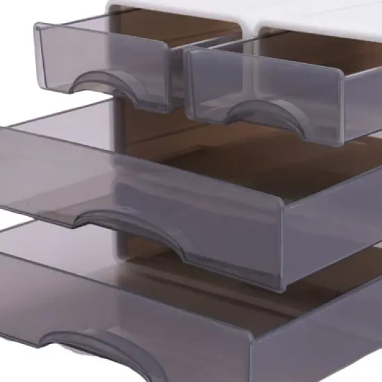 YIYIBYUS Stackable Office Storage Box with 4 Drawers, Desk Organize image {4}