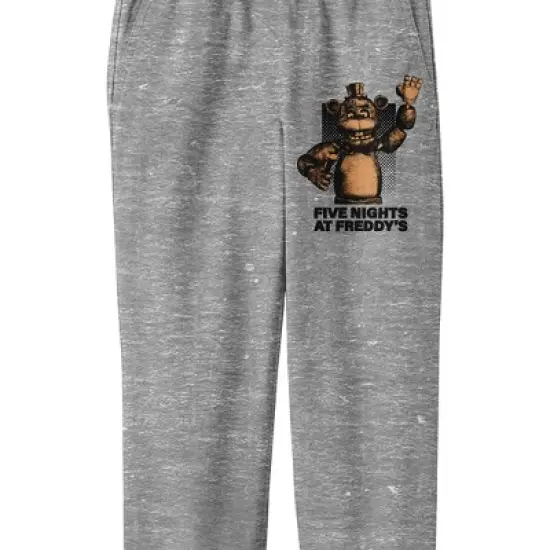 Five Nights at Freddy's Freddy Fazbear Waving Youth Athletic Heather Sweatpants image {1}