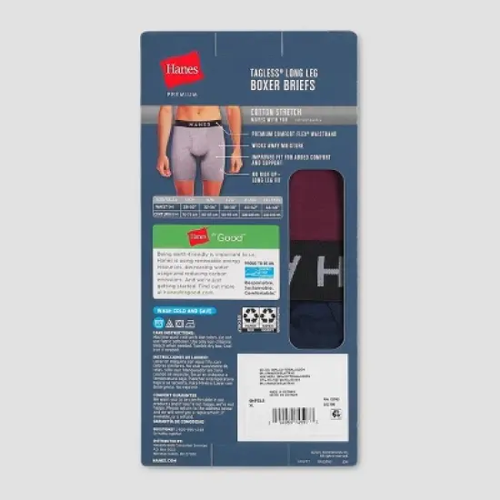 Hanes Premium Men's Stretch Long Leg Boxer Briefs 5pk - Assorted Colors image {2}
