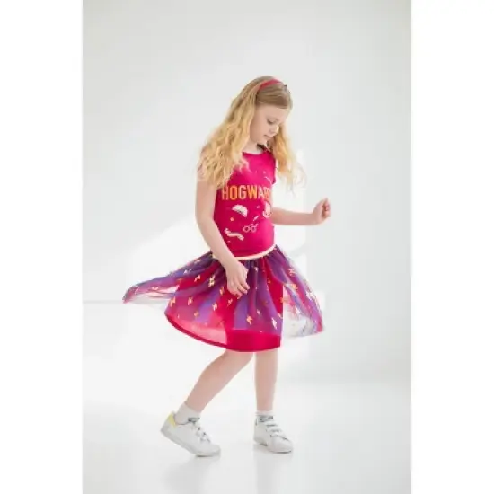 Harry Potter Hogwarts 3 Piece Outfit Set: T-Shirt Skirt Headband  image {1}