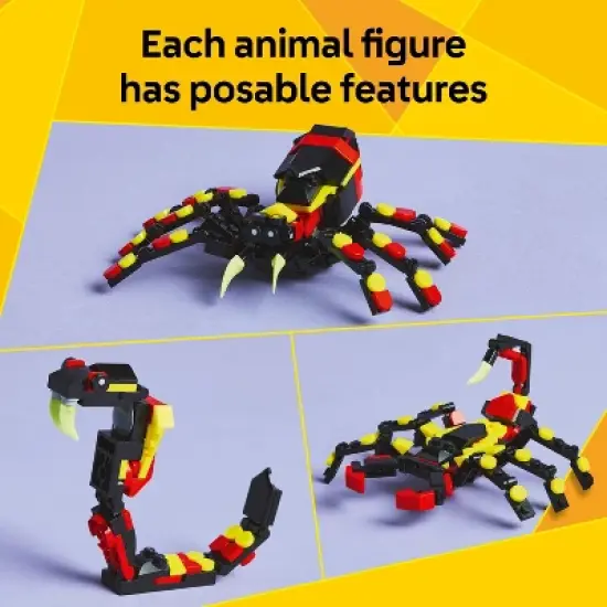 LEGO Creator 3 in 1 Wild Animals Surprising Spider Building Toy with 3 Options Scorpion or Snake 31159 image {3}