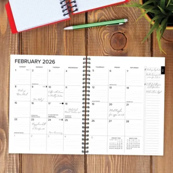 Willow Creek Press 8.5"x11" 2026 Basic Gray Weekly/Monthly Softcover Planner image {2}