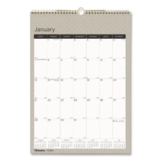 12-Month Wall Calendar, Minimalistic Artwork, 12 x 17, White/Multicolor Sheets, 12-Month (Jan to Dec): 2026 image {4}