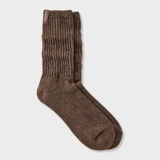 Women's Ultra Soft Ribbed Cushioned Slouch Crew Socks with Woven label - Auden&trade; 4-10 image {5}