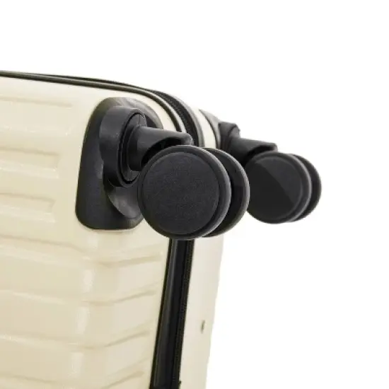 InUSA Drip Lightweight Hardside Medium Checked Spinner Suitcase - Sand image {9}