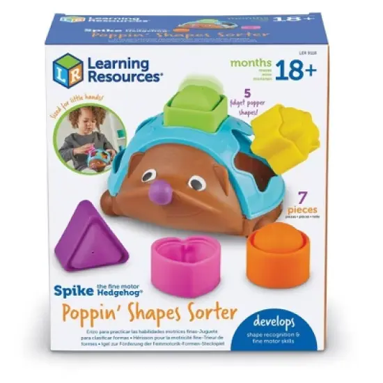Learning Resources Spike the Fine Motor Hedgehog Poppin' Shapes Sorter image {8}