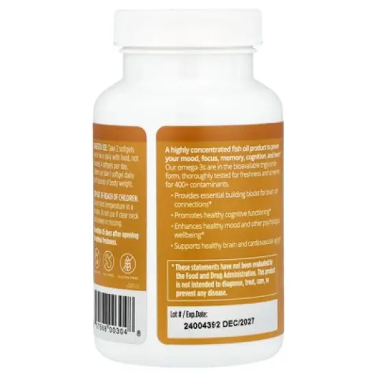 BrainMD Omega-3 Power, 60 Softgels (800 mg per Softgel) image {2}