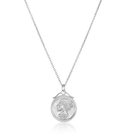 SHINE by Sterling Forever Sterling Silver Crown Jewel Pendant Necklace image {3}