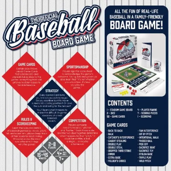 The Official Baseball Board Game - Classic Family Fun for 2-8 Players, Ages 7+ image {3}