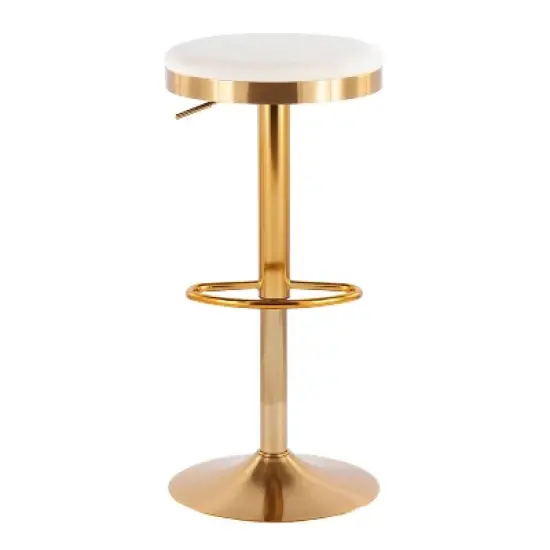 Set of 2 Dakota Glam Adjustable Barstools - LumiSource  image {5}