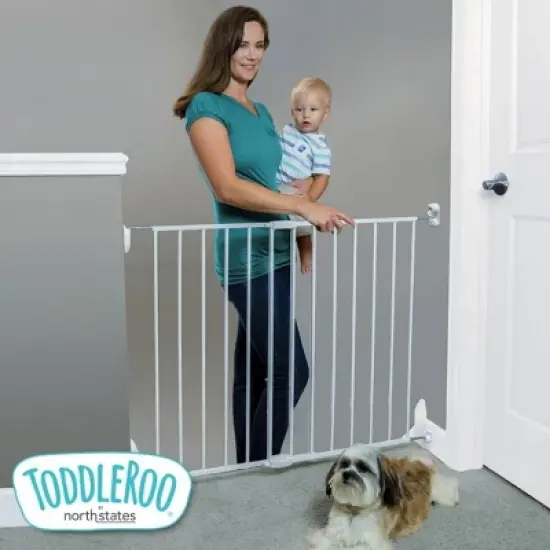 Toddleroo by North States Essential Stairway Gate - White image {7}