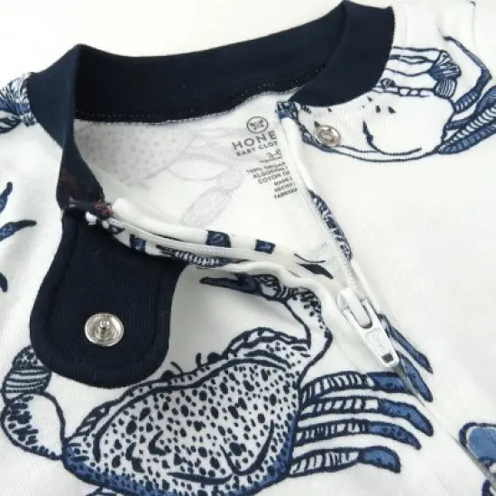 Honest Baby 2pk Crabs Sleep N' Play - Navy Blue image {2}