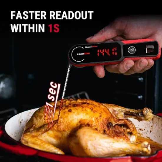 ThermoPro Lightning 1-Second Professional-Grade Meat Thermometer, Motion Sensor and Ambidextrous Rotating Display Food Thermometer image {3}