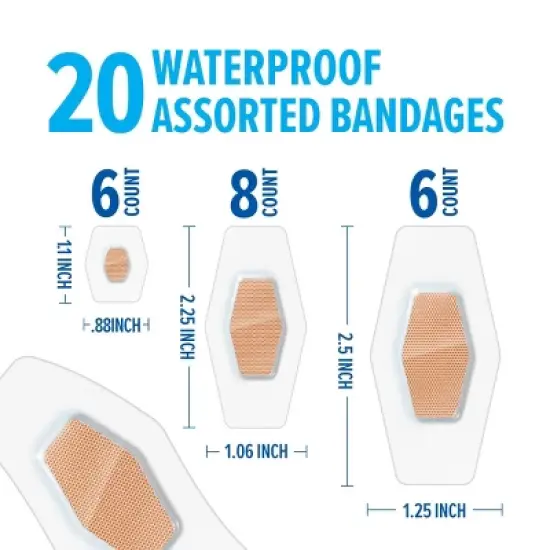 Nexcare Waterproof Bandages - Clear - Assorted Sizes image {2}