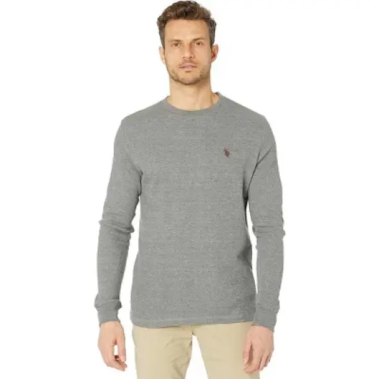 U.S. Polo Assn. Men's Long Sleeve Crew Neck Solid Thermal Shirt image {6}