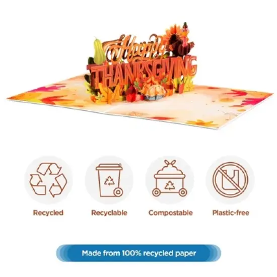 Paper Love 3D Happy Thanksgiving Pop Up Greeting Card image {6}