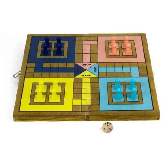 Professor Puzzle USA, Inc. Pachisi | Classic Wooden Family Board Game image {2}
