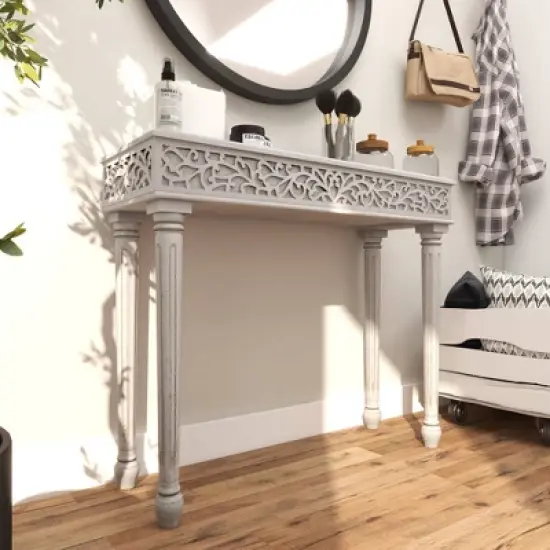 Farmhouse Mango Wood Console Table - Olivia & May image {10}