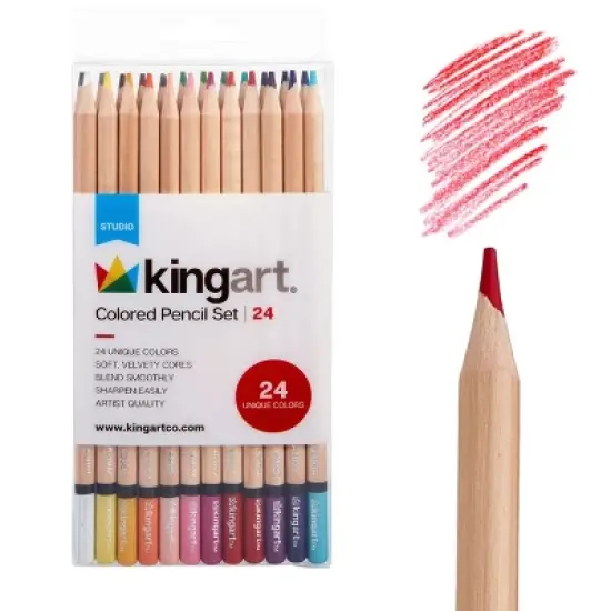 KINGART Colored Pencils 24 Colors image {8}