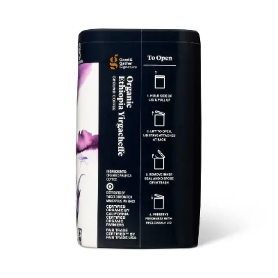 Signature Coffee Organic Ethiopian Yirgacheffe Light Roast Ground Coffee - 12oz - Good & Gather&trade; image {2}