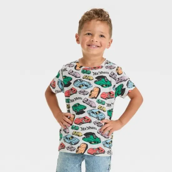 Toddler Boys' Hot Wheels Short Sleeve T-Shirt - Oatmeal image {3}