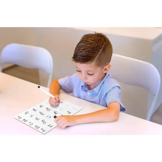 SCRIBBLEDO Handwriting Practice 9"x12" Dry Erase Board Pack of 10 w Erasers image {3}