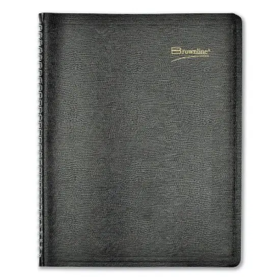 Essential Collection Weekly Appointment Book in Columnar Format, 11 x 8.5, Black Cover, 12-Month (Jan to Dec): 2026 image {1}