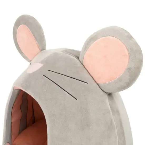 Best Friends by Sheri Meow Hut Mouse Cat Bed - Gray image {6}