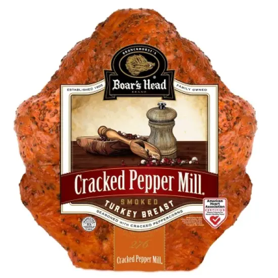Boar's Head Cracked Pepper Mill Smoked Turkey - Deli Fresh Sliced - price per lb image {1}