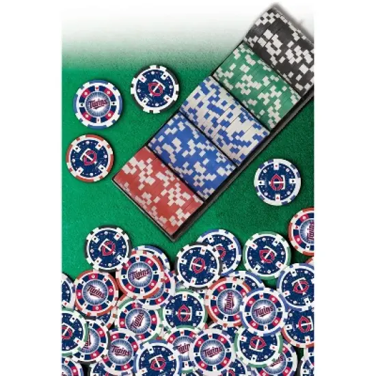 MasterPieces Casino Style 100 Piece Poker Chip Set - MLB Minnesota Twins image {5}
