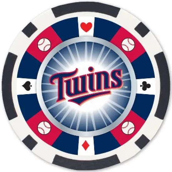 MasterPieces Casino Style 100 Piece Poker Chip Set - MLB Minnesota Twins image {2}
