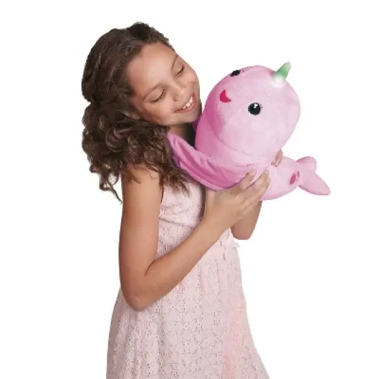 Fingerlings HUGS - Rachel (Pink Glitter) - Interactive Plush Narwhal - By WowWee image {3}