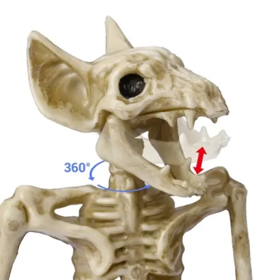 Yescom 4Pcs Bat Skeleton Halloween Decor Plastic Hangable Indoor Outdoor Haunted House Party 2025 image {7}