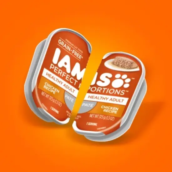 IAMS Perfect Portions Healthy Adult Pate Tuna, Chicken and Salmon Flavor Wet Cat Food image {2}
