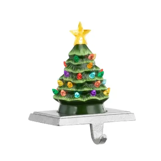 Mr. Christmas 5" LED Illuminated Nostalgic Christmas Tree Stocking Hanger Christmas Decoration image {5}