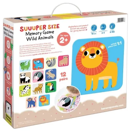 Banana Panda Suuuper Size Toddler Memory Game - Wild Animals image {5}