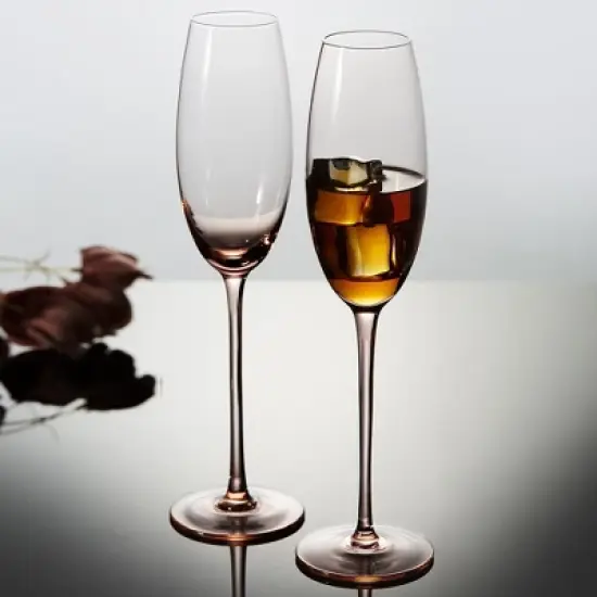 Berkware Elegant Sparkling Colored Champagne Flutes - 7.3oz image {7}