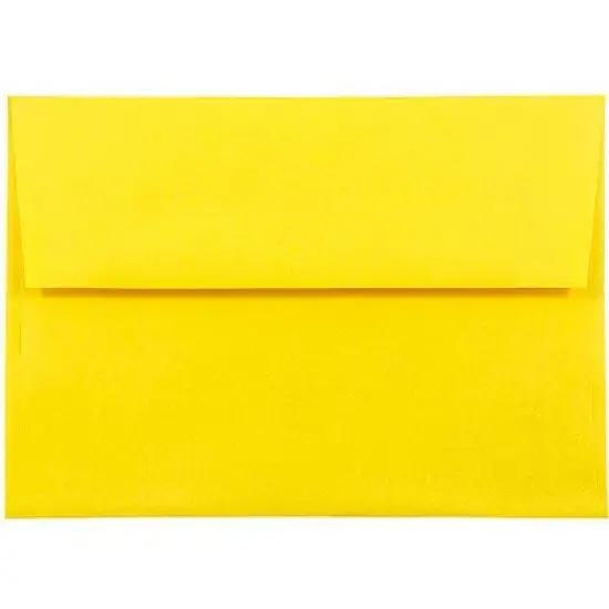 JAM PAPER #10 Business Colored Envelopes - 4 1/8 x 9 1/2 - Yellow Recycled - 100/Pack image {5}