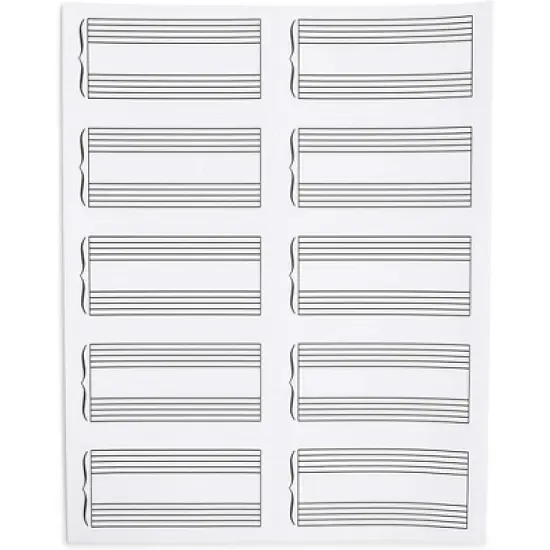 Bright Creations 150-Count Music Manuscript Stickers, Total 15 Sheets Preprinted Double Staff (4"x2" each) image {4}