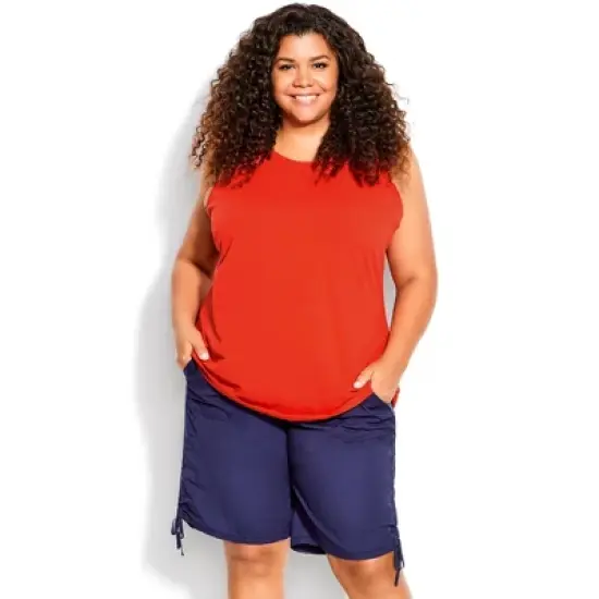 Women's Plus Size Essential Basic Tank  - Red Alert | AVENUE image {4}