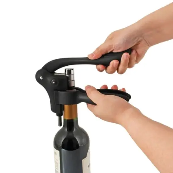 True Virtuoso Easy Lever Corkscrew, Stainless Steel And Ergonomic Soft Touch Handle image {4}