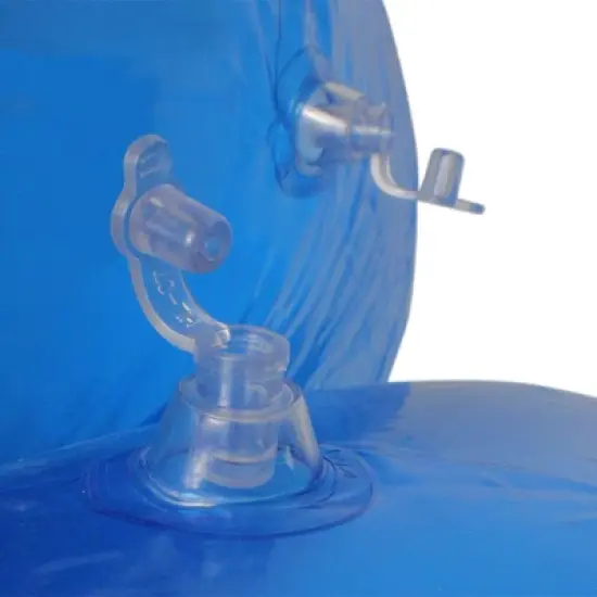 Swimline 43" Inflatable Transparent 1-Person Swimming Pool Bubble Chair - Blue/White image {2}