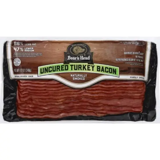 Boar's Head Uncured Turkey Bacon - 12oz image {3}