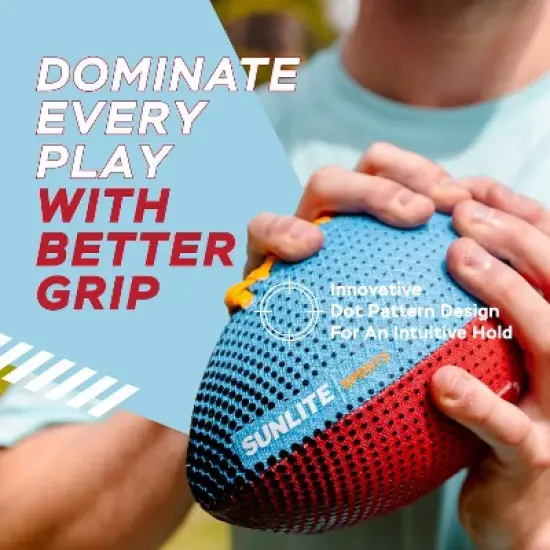 Sunlite Sports Waterproof Football, Outdoor Play, for Pool Beach Lake Park Water Toy, for Kids Children Teens Adults, Family Fun - Blue image {1}