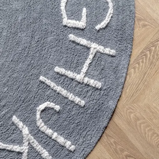 nuLOOM Kids Washable Round Alphabet Rug image {4}