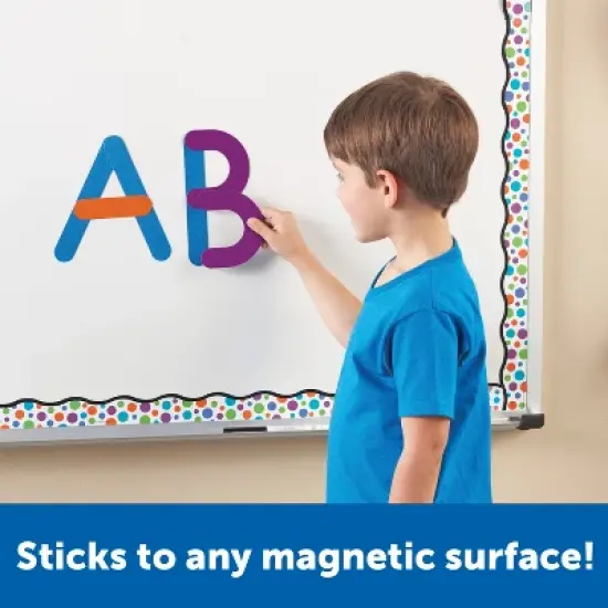Learning Resouces Giant Magnetic Letter Construction, 21 Pieces, Ages 4+ image {1}